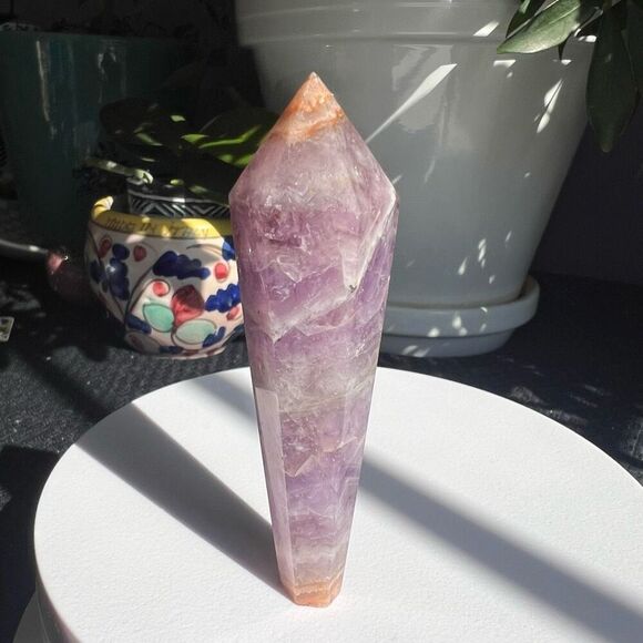 Amethyst Crazy Lace Agate Crystal Wand (#1) - Picture 5 of 13